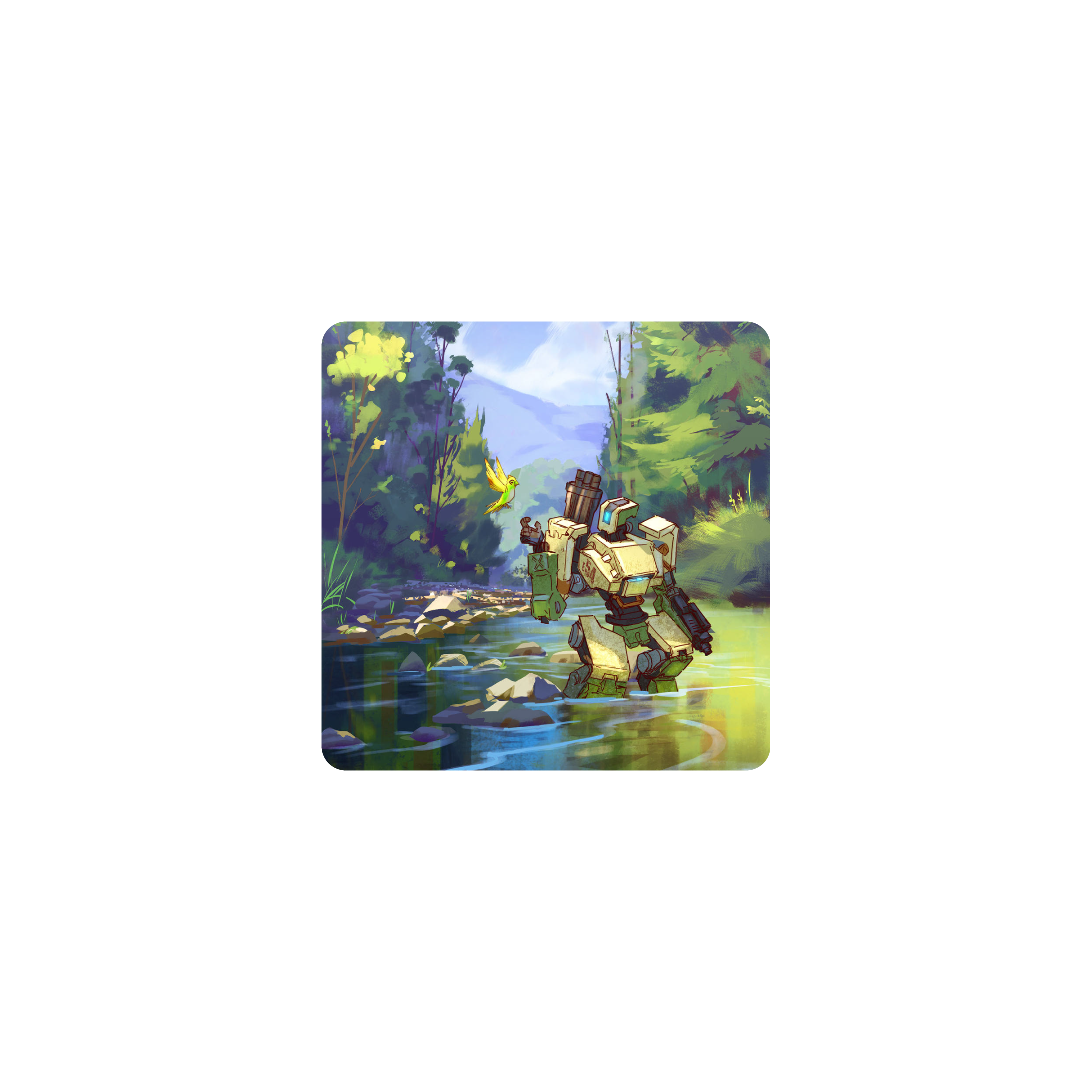 Mousepad Overwatch overgrown Bastion 25x25 Classic | Custom