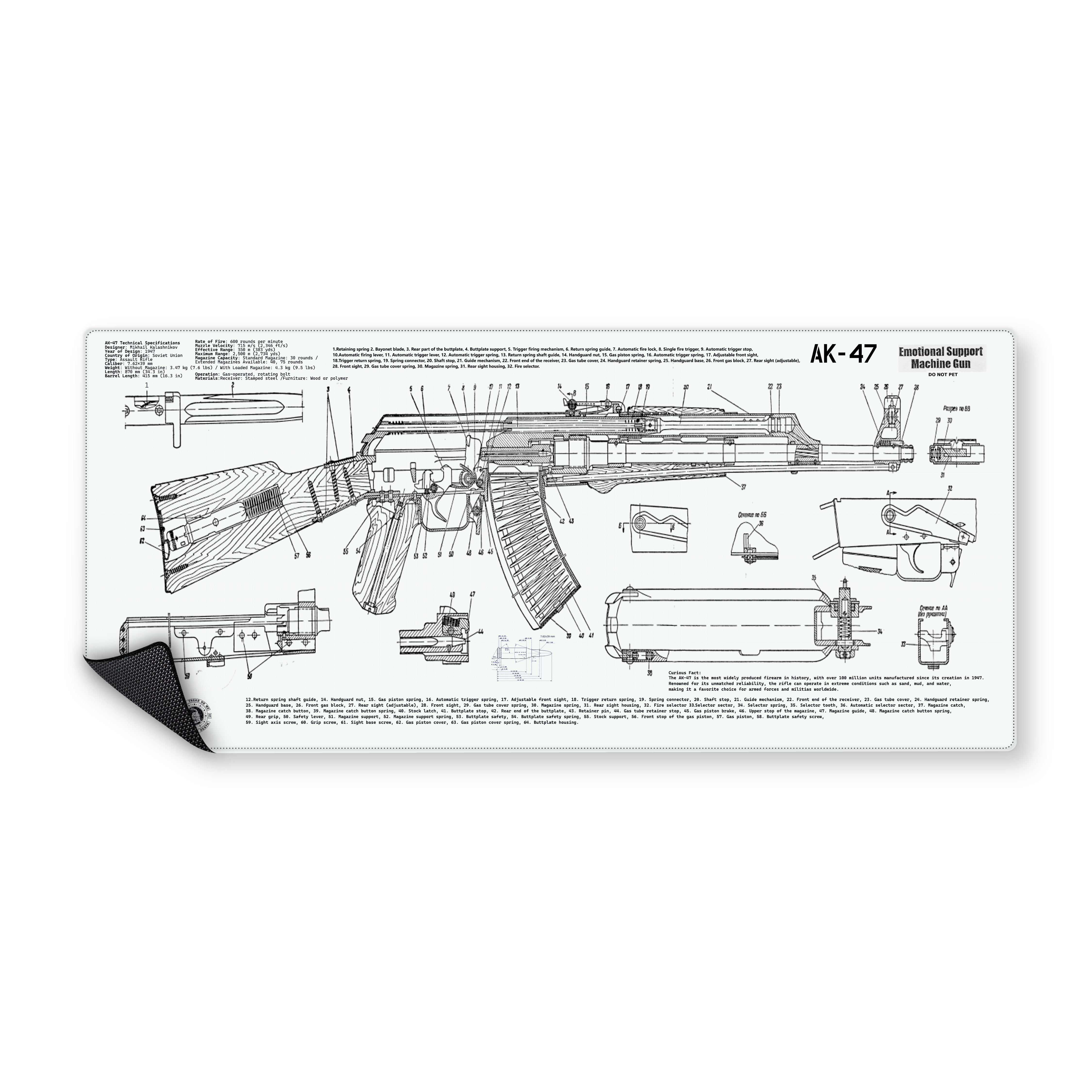 AK-47 Mousepad | MGMGAMERS