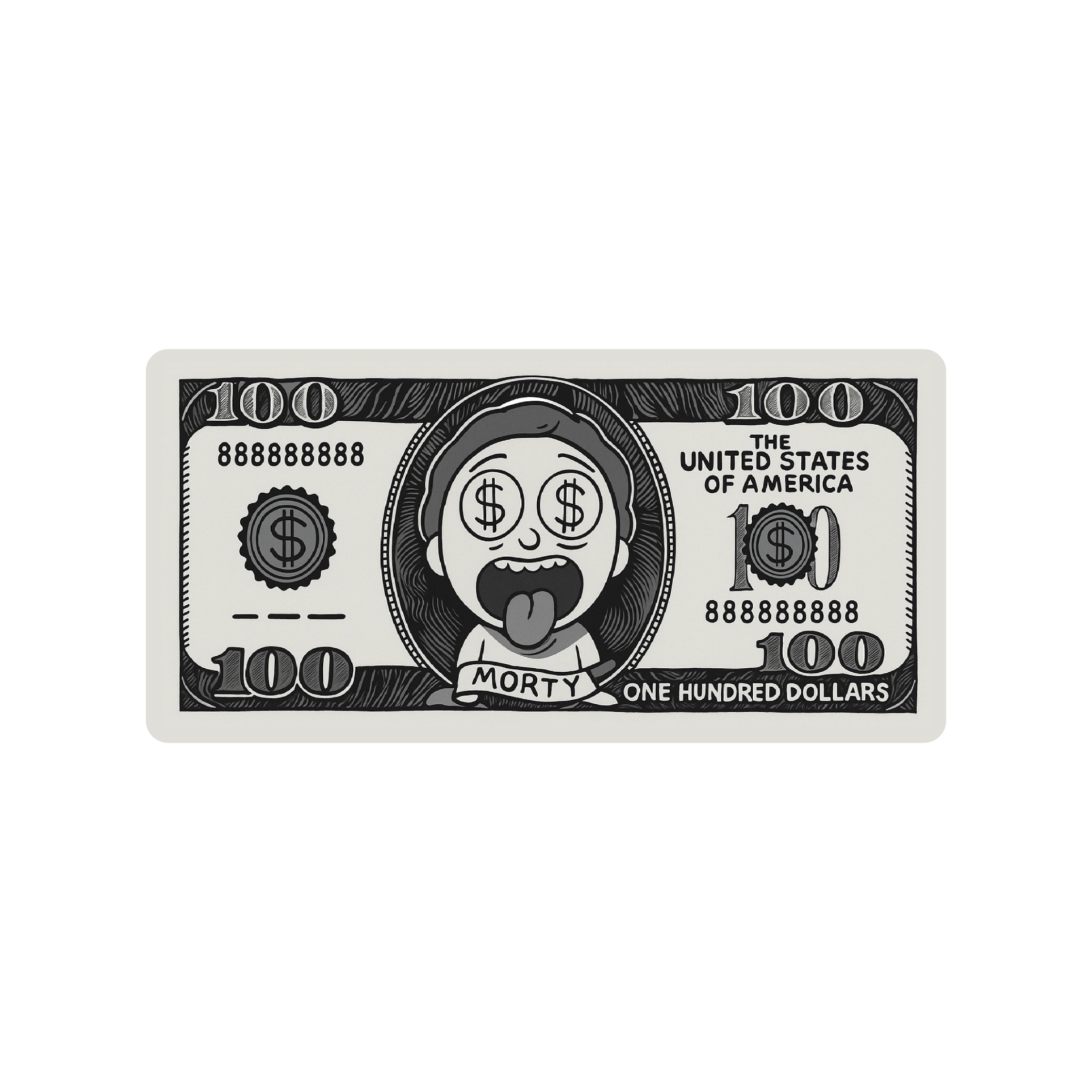 Mousepad Rick and morty billete 72x35 Classic | Custom