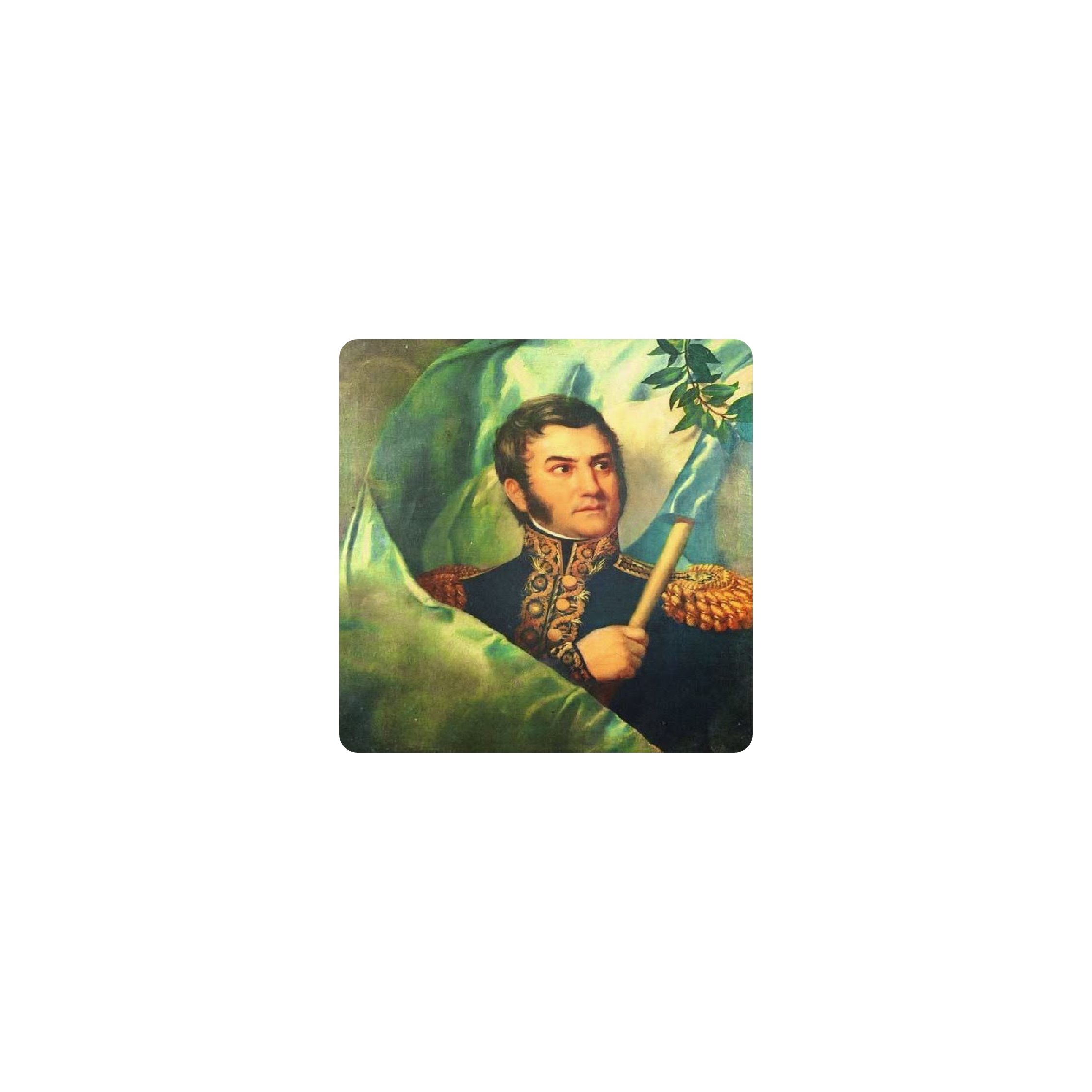 Mousepad San Martin con bandera 25x25 Classic | Custom