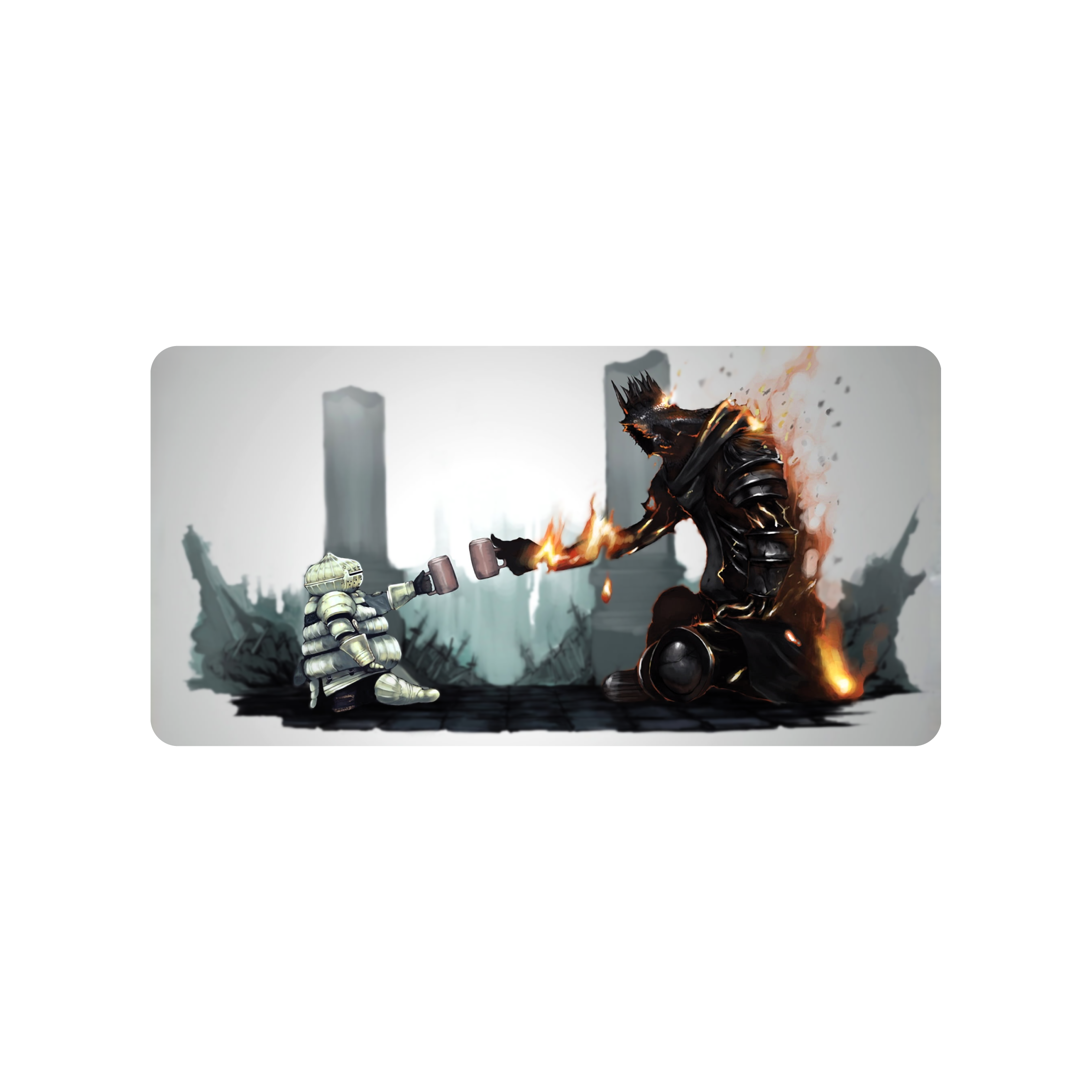 Mousepad Sr Siegward y Yhorn 70x35 Classic | Custom
