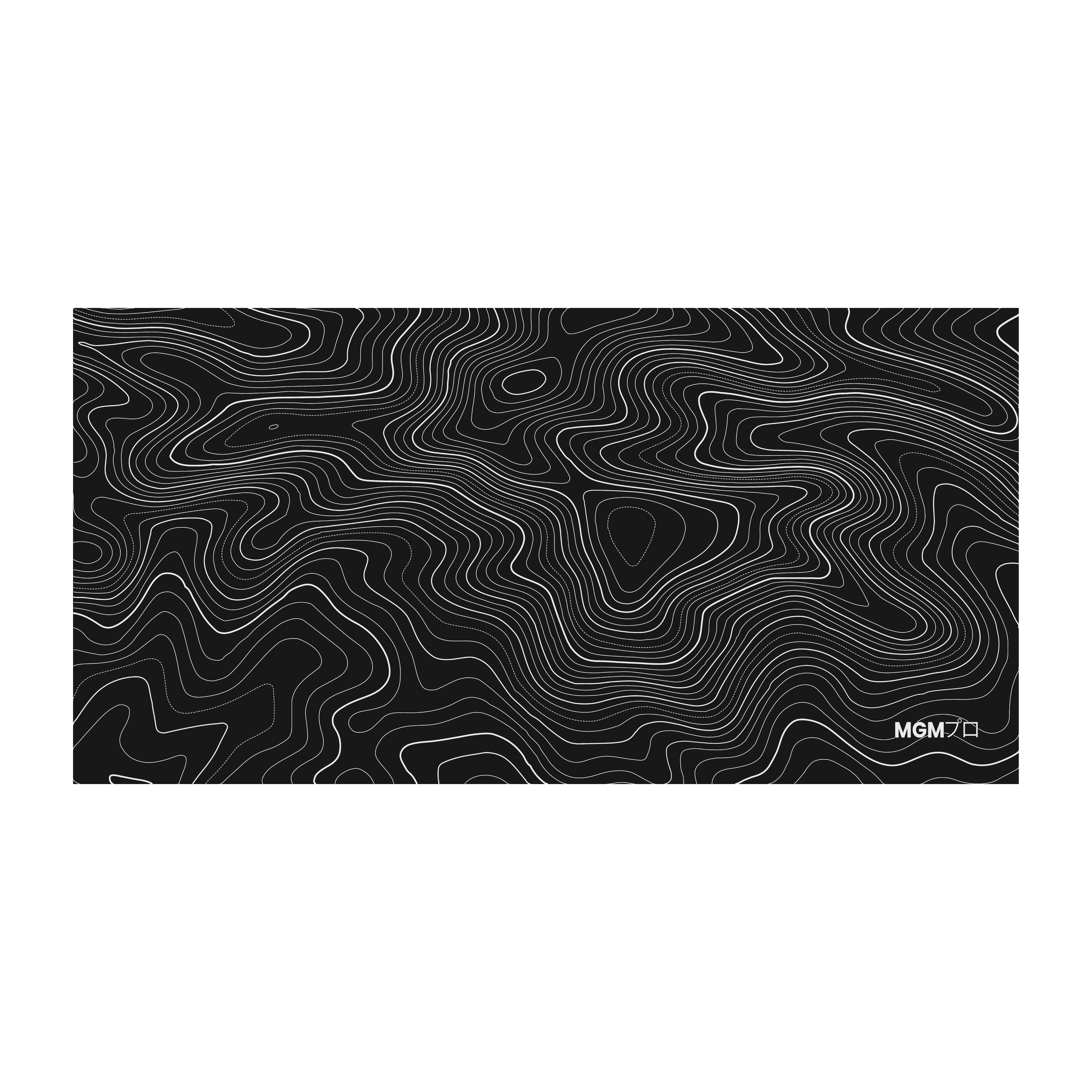 Mousepad Topográfico negro 120x60 PRO | Custom