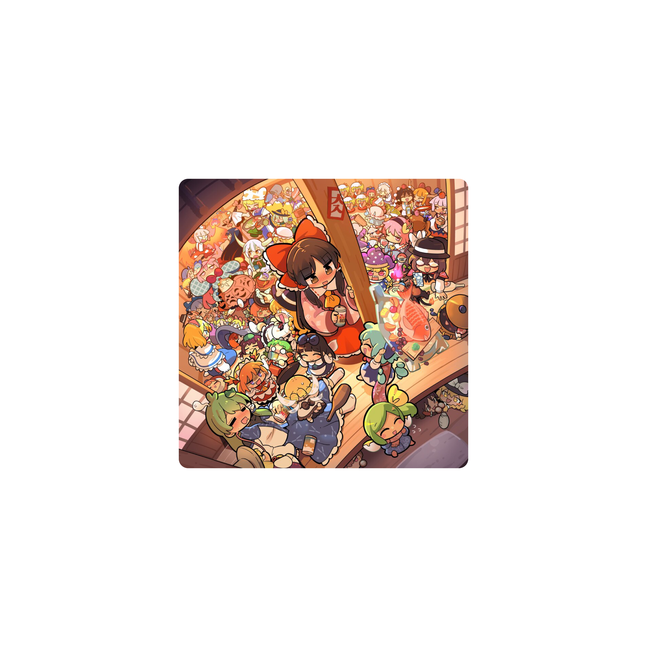 Mousepad Touhou Fiesta 50x50 PRO | Custom