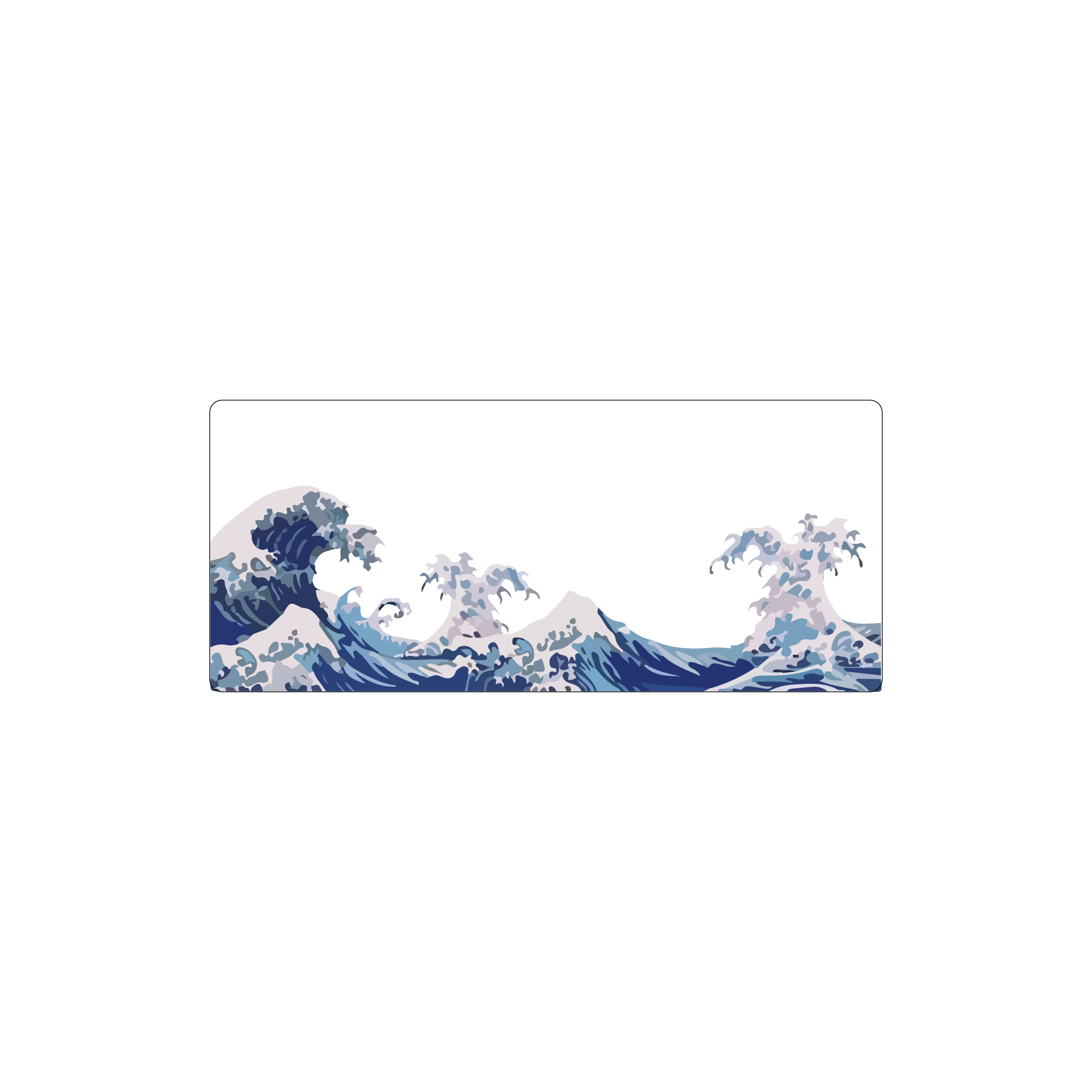 Mousepad Waves blanco 75x32 PRO | Custom