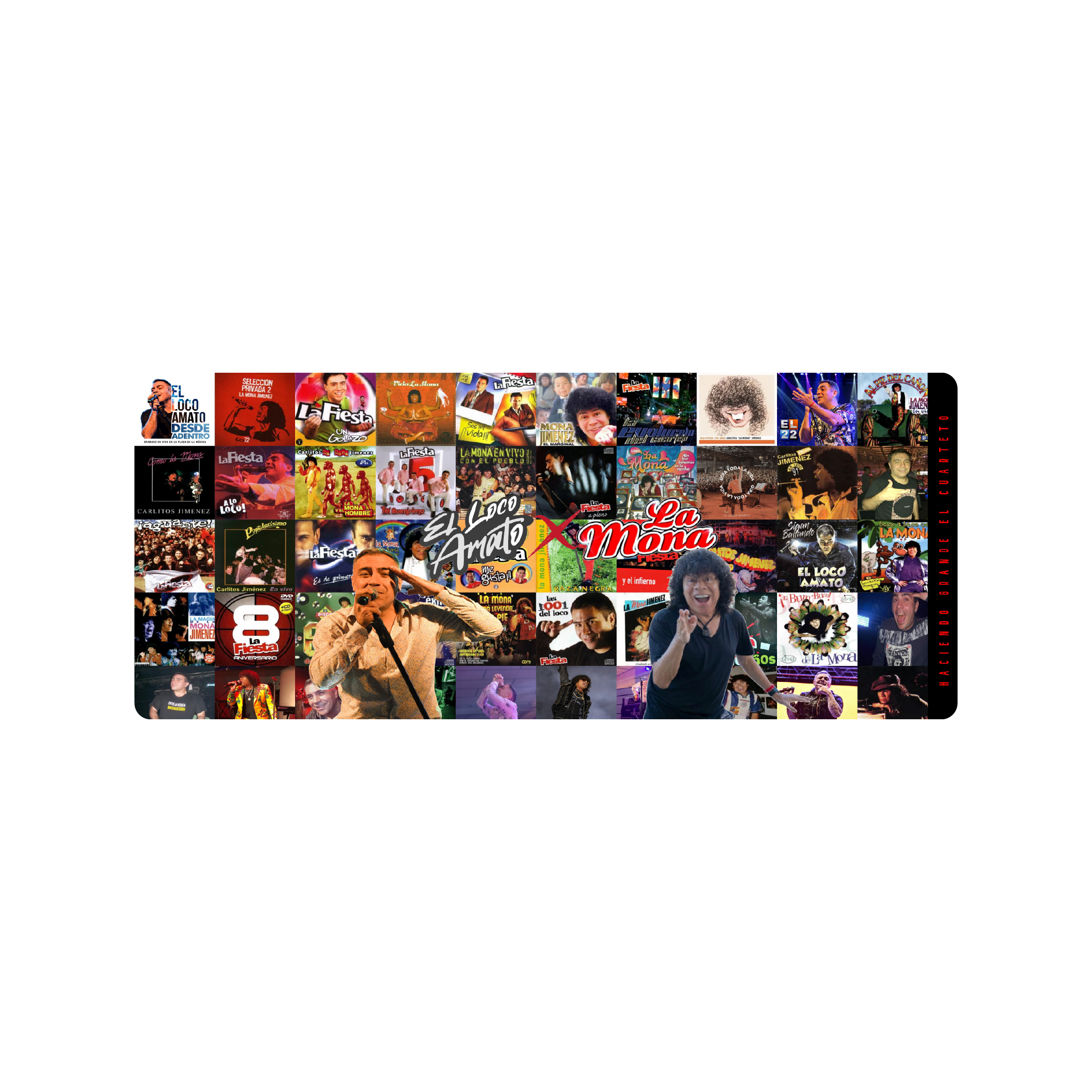 Mousepad DISCOGRAFÍA LOCO AMATO Y LA MONA 120x50  Classic | Custom