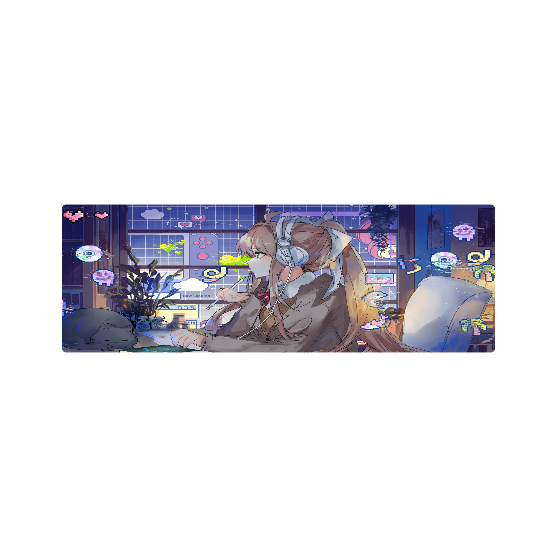 Mousepad anime girl desk 90x30 PRO | Custom