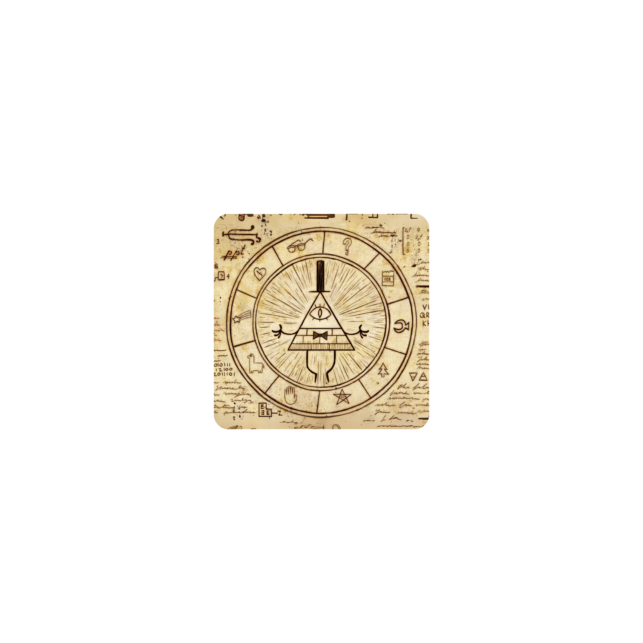 Mousepad bill cipher 25x25 Classic | Custom
