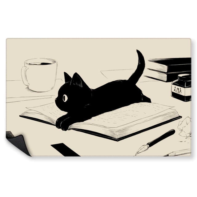 Black Cat Mousepad | MGMGAMERS