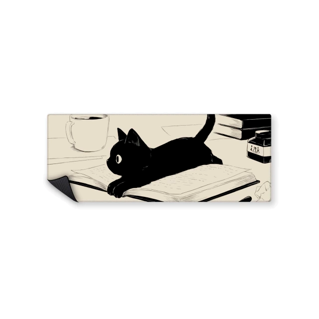 Black Cat Mousepad | MGMGAMERS
