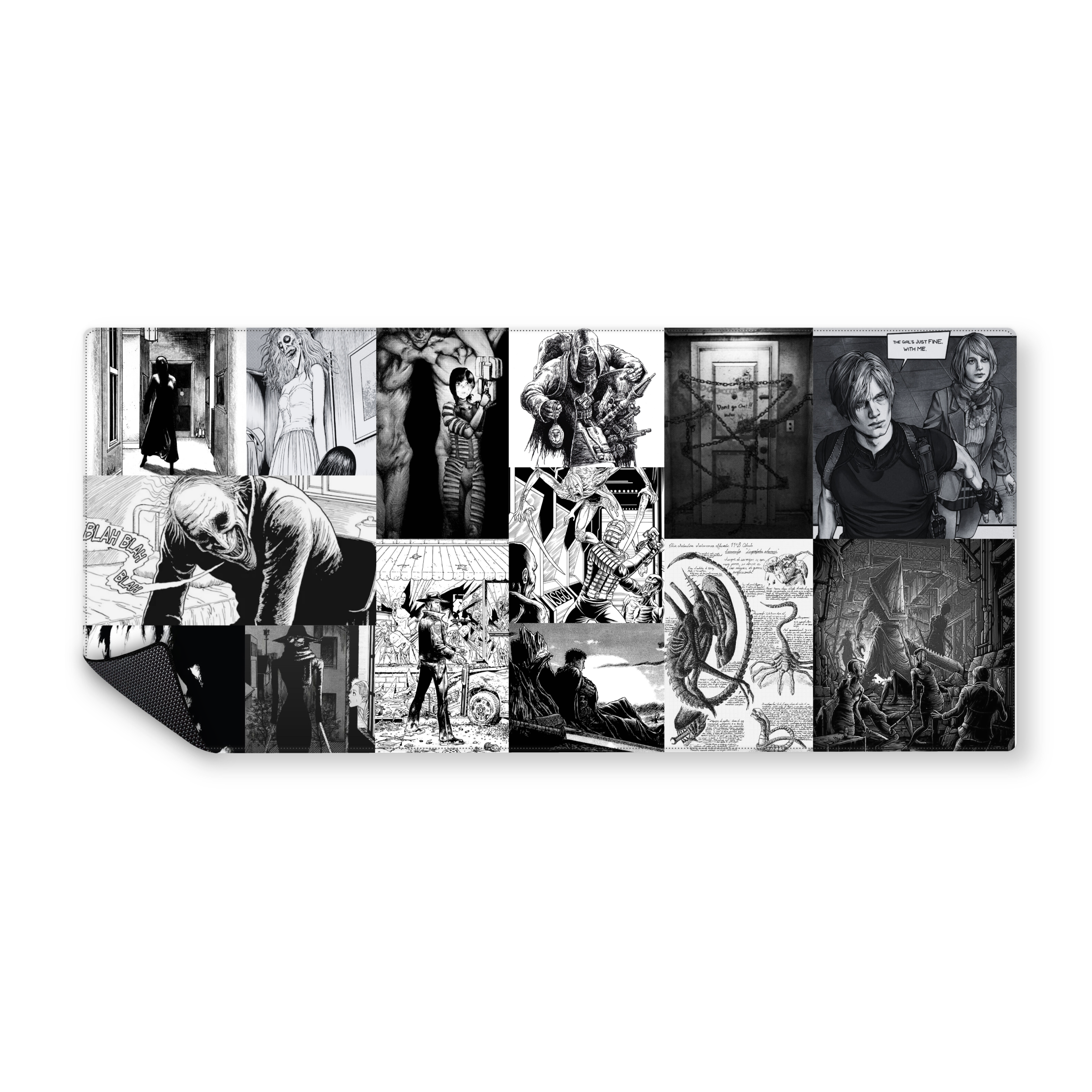 Mousepad collage terror 90x40 Classic | Custom
