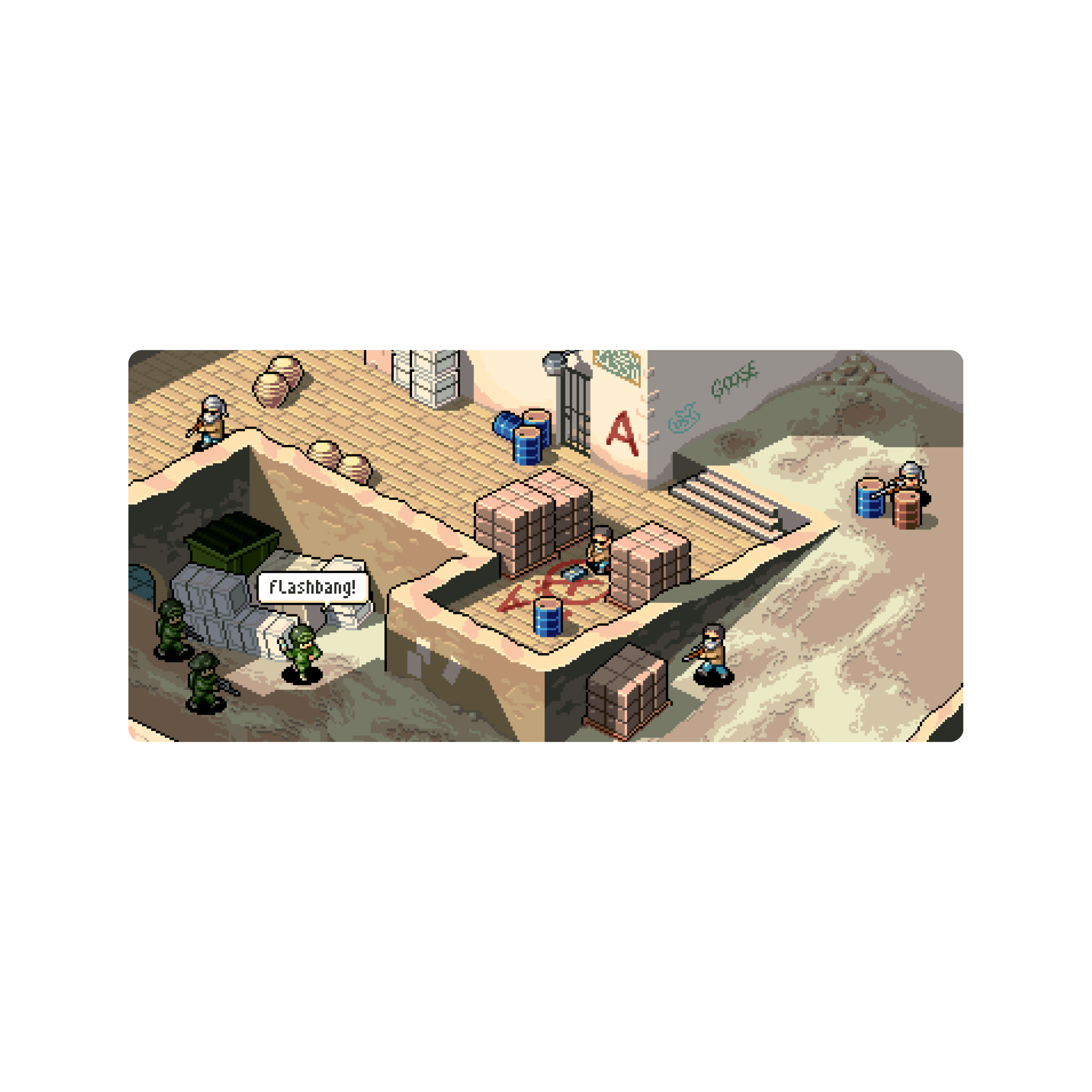Mousepad counter strike pixel map 65x30 Classic | Custom