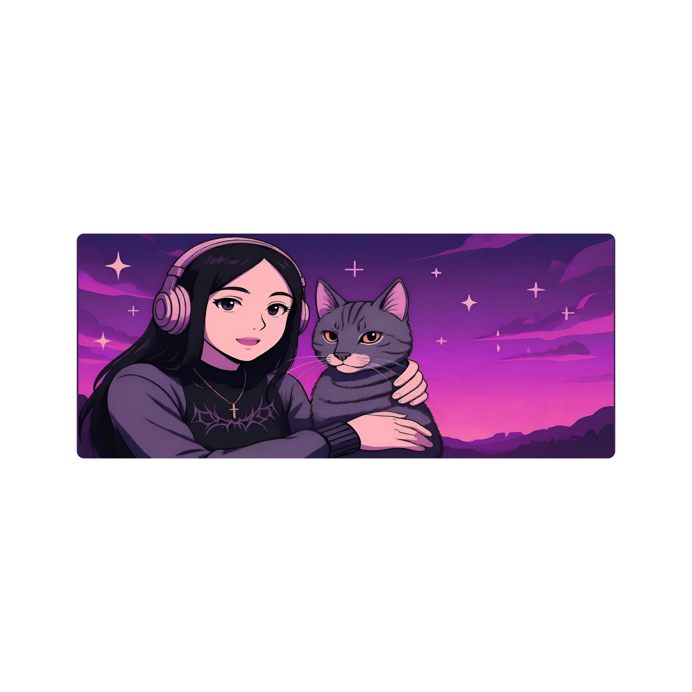 Mousepad gatito cielo 78x32 Classic | Custom