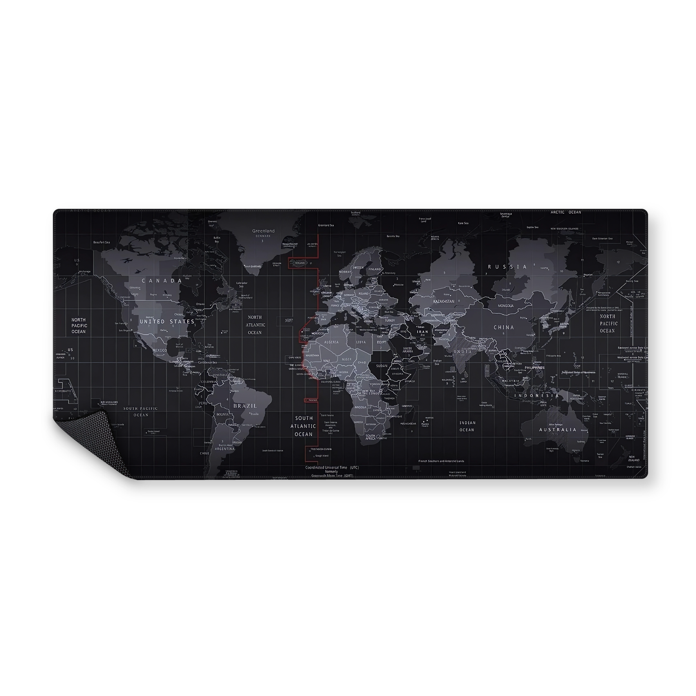 Mousepad mapa mundi negro de agus 90x40 Classic | Custom