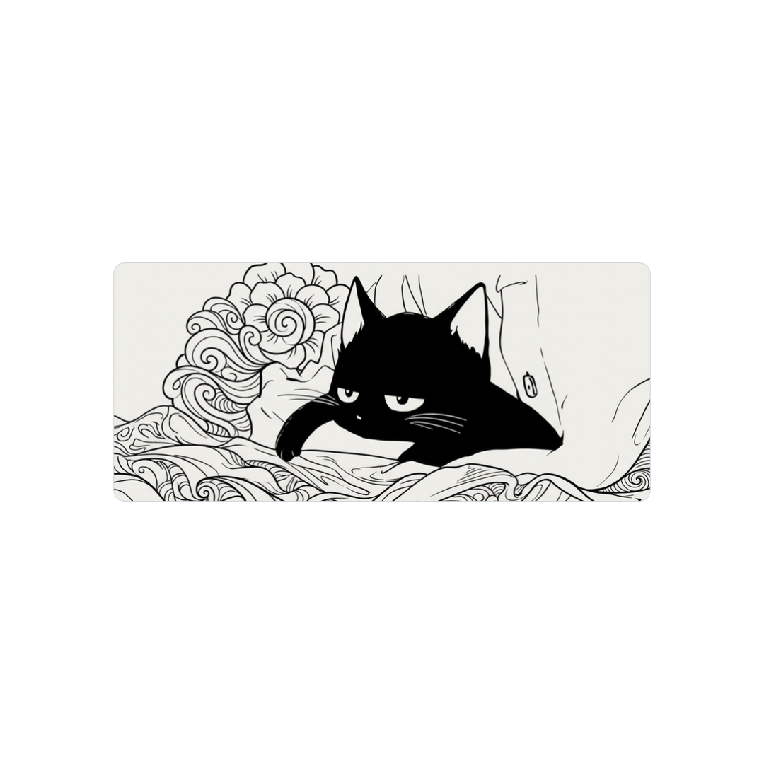 Black cat sleep