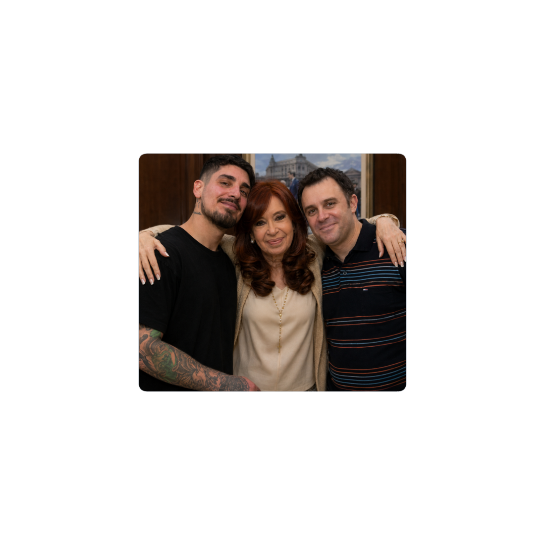 Cris Guerror e Ignacio con la jefa