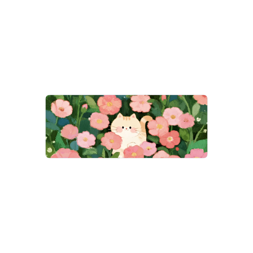 Gatito con flores