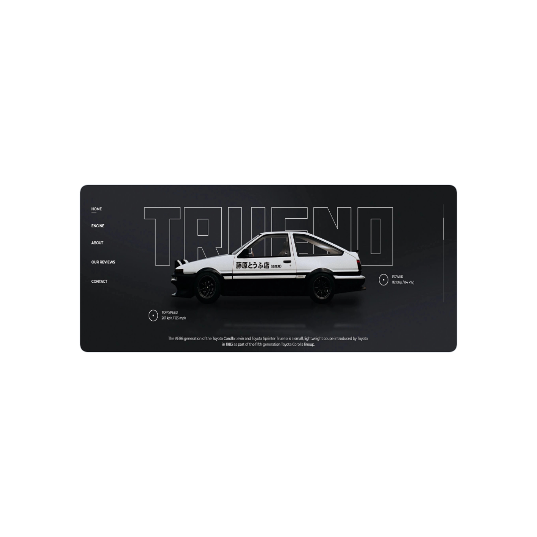 Toyota AE86 Main Menu