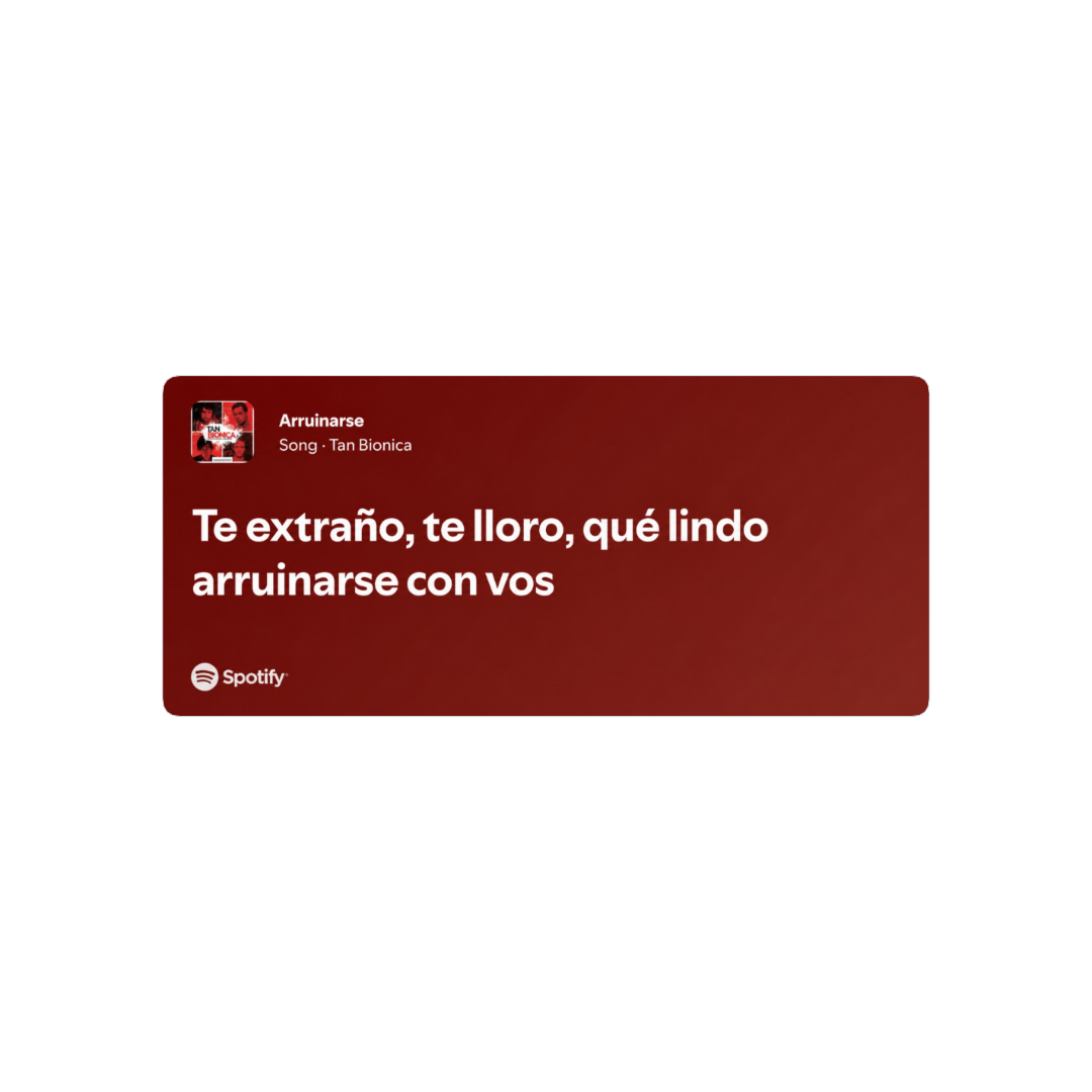 QUE LINDO ARRUINARSE CON VOS