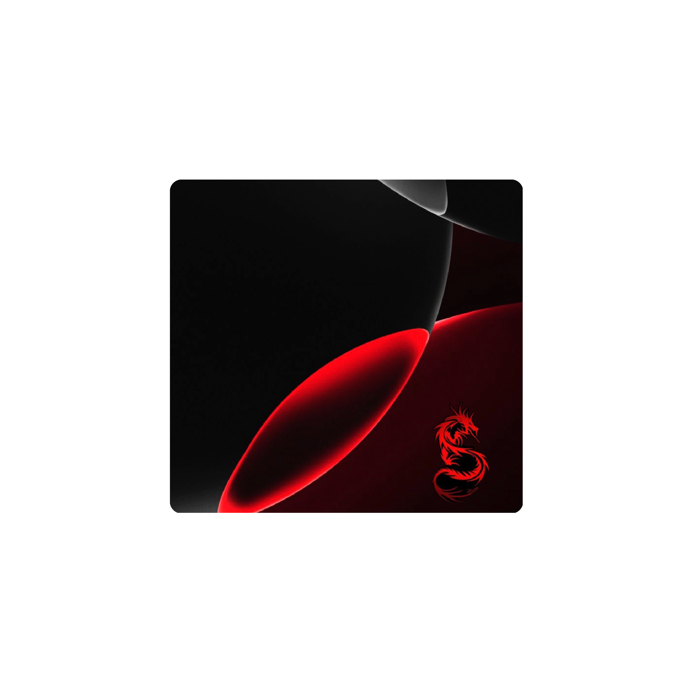 Mousepad negro y rojo dragoncito 45x43 Classic | Custom