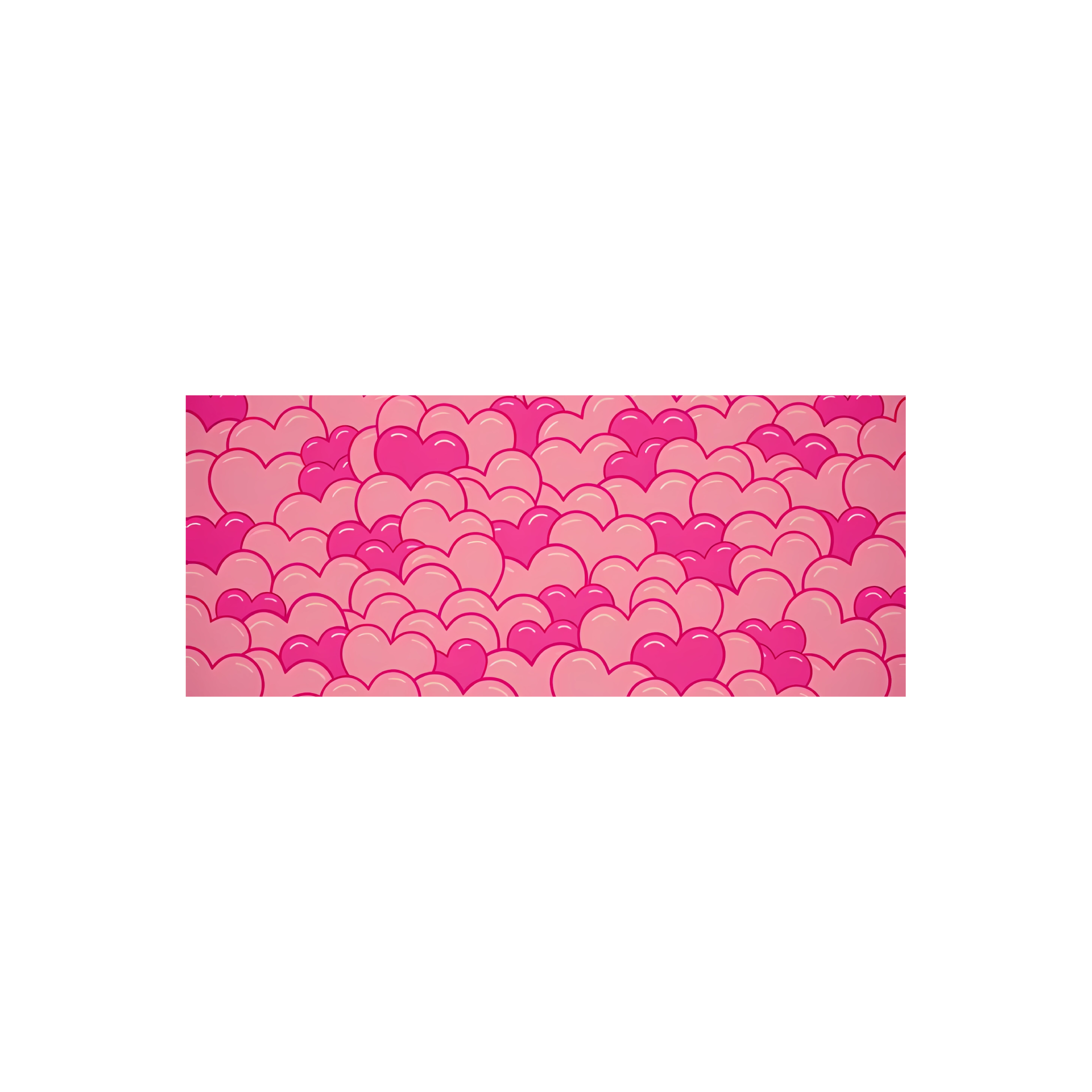 Mousepad pink hearts 85x35 PRO | Custom