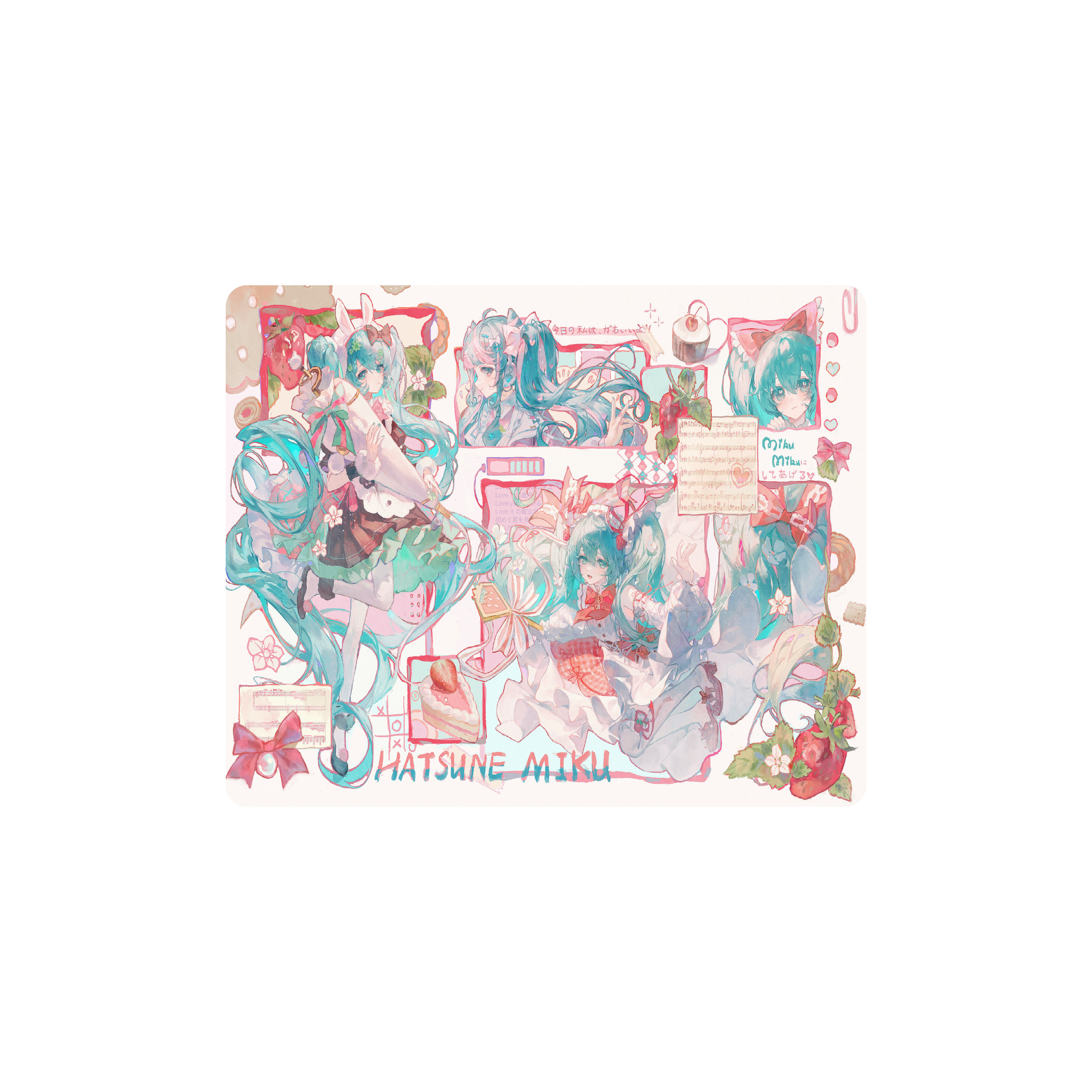 Mousepad pretty little miku 55x45 Classic | Custom