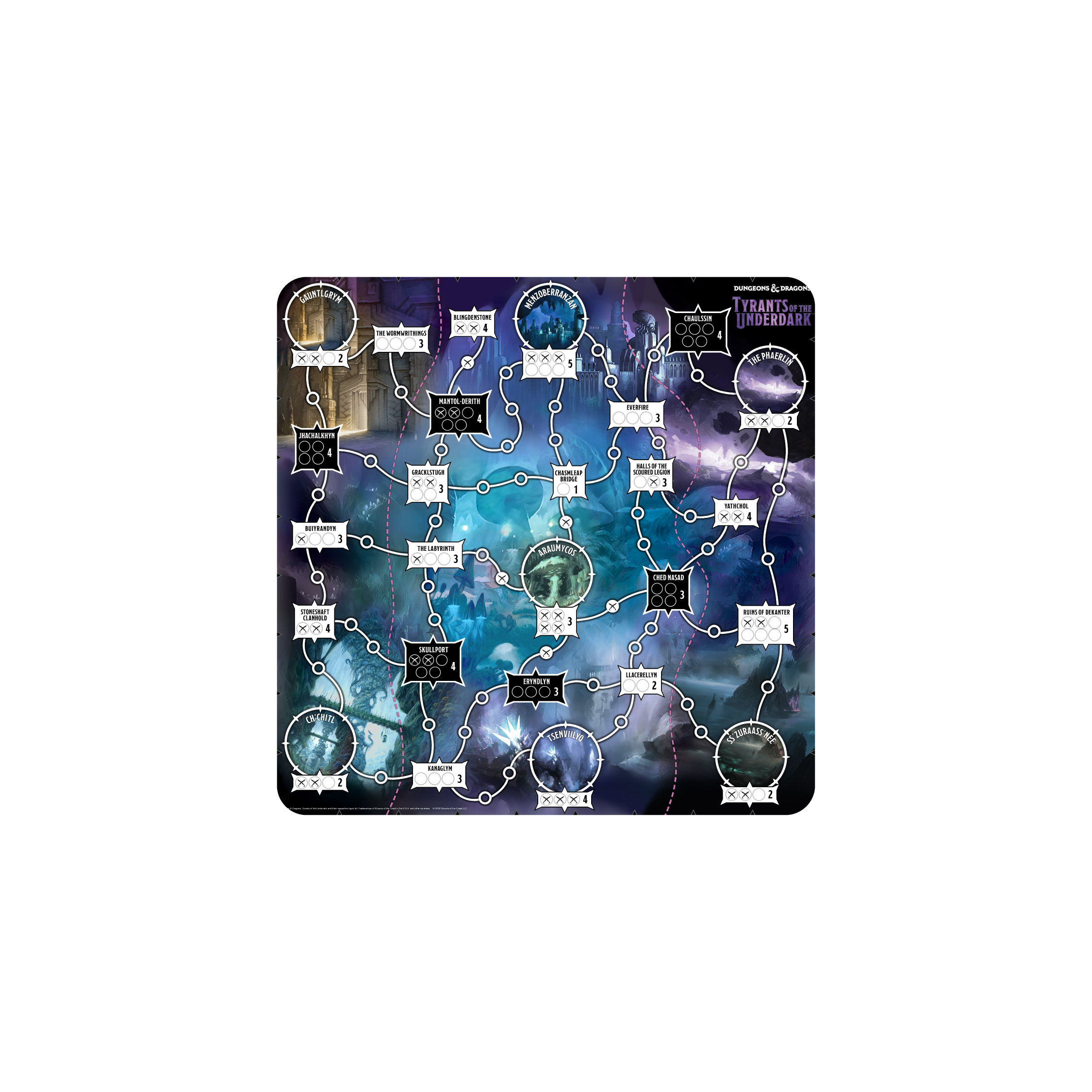 Mousepad tablero tyrants 45x45 Classic | Custom